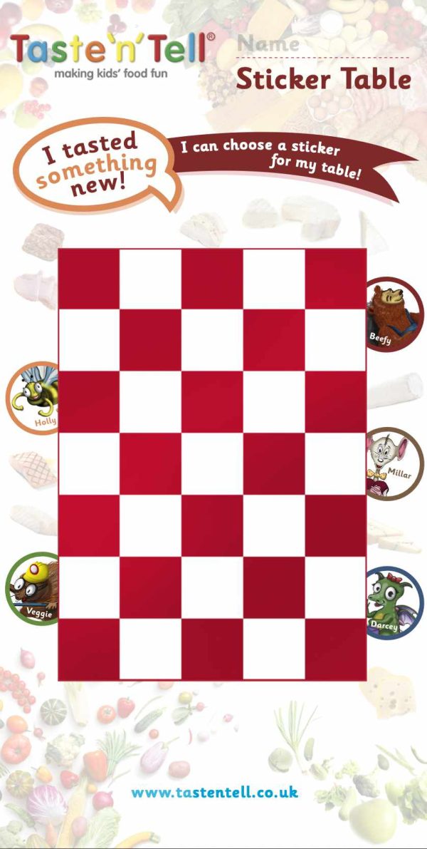 Taste'n'Tell - Sticker Reward Chart